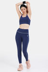 Zelocity Medium Impact Super Soft Sports Bra with Removable Padding - Navy Peony — thumbnail 4